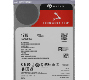 Жесткий диск Seagate Ironwolf Pro ST12000NT001 12TB, SATA III, 3.5