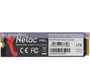 Твердотельный накопитель Netac NV7000-t 1024ГБ, M.2 2280, PCIe 4.0 x4, M.2 NT01NV7000t-1T0-E4X