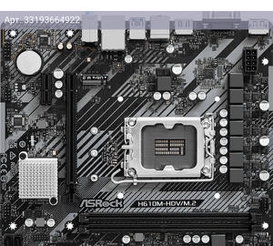 Материнская плата Asrock H610M-HDV/M.2 R2.0, Soc-1700, Intel H610, mATX