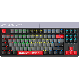 Клавиатура A4Tech Bloody S87 Energy, русские и английские буквы (s87 usb energy red)