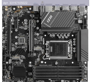 Материнская плата MSI PRO B760M-A WIFI, Soc-1700, Intel B760, mATX