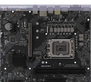 Материнская плата MSI PRO H610M-G, Soc-1700, Intel H610, mATX