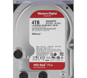 Жесткий диск WD Red Plus WD40EFPX 4TB, SATA III, 3.5