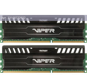 Оперативная память Patriot Viper 3 DDR3 - 2x 8Gb, 1866 МГц, DIMM, CL10 (pv316g186c0k)