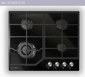 Газовая варочная поверхность Lex GVG 640-1 BL черный (chao000176)