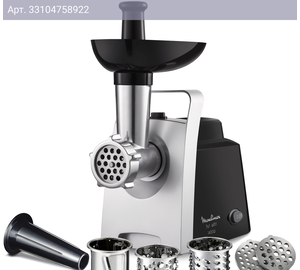 Мясорубка Moulinex ME108832 черный/серебристый (8010000032)