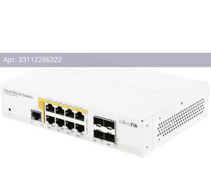 Коммутатор управляемый MikroTik CRS112-8P-4S-IN