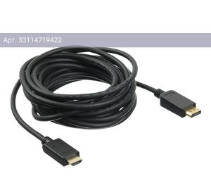 Кабель Buro v. 1.2 DisplayPort (m)/HDMI (m), ver 2.0, позолоченные контакты, 5м. черный (BHP DPP_HDMI-5)
