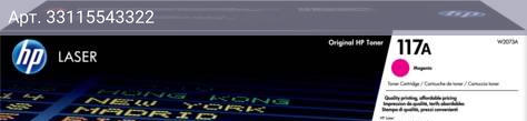 Картридж HP 117 пурпурный (w2073a)