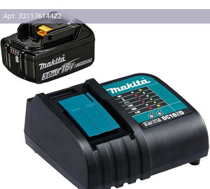 Батарея аккумуляторная Makita BL1830B LXT 18В 3Ач Li-Ion (З/У в компл.) (191a23-6)