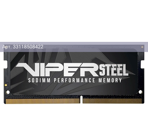 Оперативная память Patriot Viper Steel DDR4 - 16GB, 2400 МГц, SO-DIMM, CL15, RTL (pvs416g240c5s)