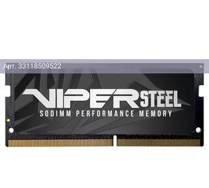 Оперативная память Patriot Viper Steel DDR4 - 16Gb, 2666 МГц, SO-DIMM, CL18 (pvs416g266c8s)