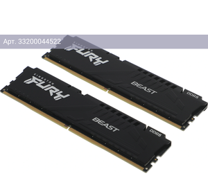 Оперативная память Kingston Fury Beast Black Expo DDR5 - 2x 32GB, 6000 МГц, DIMM, CL36, RTL (kf560c36bbek2-64)
