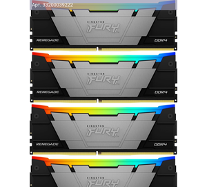 Оперативная память Kingston Fury Renegade DDR4 - 4x 16GB, 3600 МГц, DIMM, CL16, RTL (kf436c16rb12ak4/64)