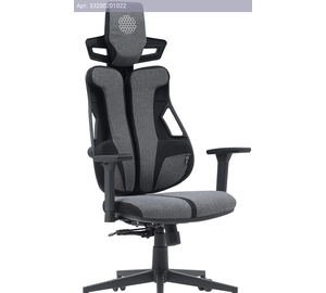 Кресло Cactus CS-CHR-DUO-GYBK, обивка: ткань, цвет: серый/черный