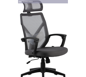 Кресло Cactus CS-MC414-GY, обивка: сетка/ткань, цвет: черный/серый