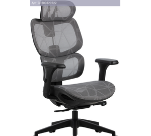 Кресло Cactus CS-MC555-GY, обивка: сетка, цвет: черный/серый