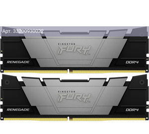 Оперативная память Kingston Fury Renegade Black DDR4 - 2x 8GB, 4000 МГц, DIMM, CL19, RTL (kf440c19rb2k2/16)