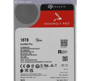 Жесткий диск Seagate Ironwolf Pro ST18000NT001 18TB, SATA III, 3.5