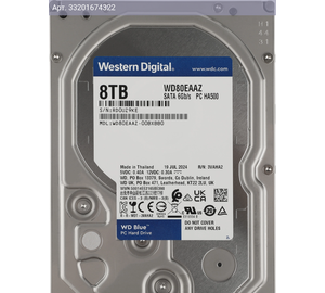 Жесткий диск WD Blue WD80EAAZ 8TB, SATA III, 3.5