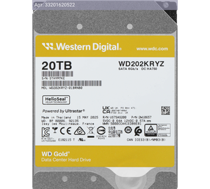 Жесткий диск WD Gold WD202KRYZ 20TB, SATA III, 3.5