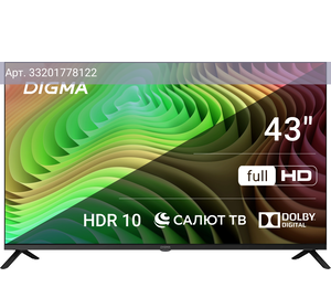 Телевизор Digma Салют ТВ DM-LED43SBB36, 43