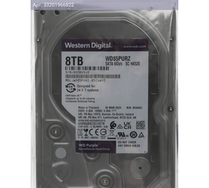 Жесткий диск WD Purple WD85PURZ 8TB, SATA III, 3.5
