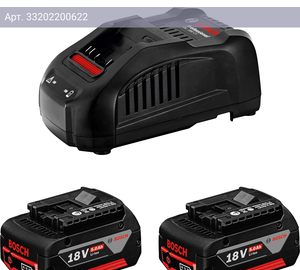 Батарея аккумуляторная Bosch GBA 18В 5Ач Li-Ion (З/У в компл.) (1600a00b8j)