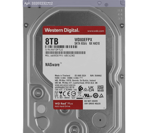 Жесткий диск WD Red Plus WD80EFPX 8TB, SATA III, 3.5
