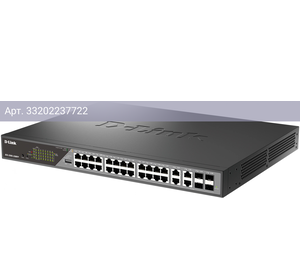 Коммутатор настраиваемый D-Link DSS-200G-28MPP/A1A
