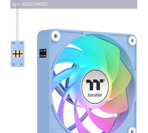 Вентилятор Thermaltake CT120 EX Sync Hydrangea ARGB, 120х120x25, синий, 4-pin (упак.:3шт) Ret (CL-F196-PL12BU-A)