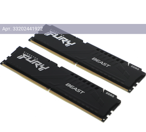 Оперативная память Kingston Fury Beast Black Expo DDR5 - 2x 8GB, 6000 МГц, DIMM, CL30, RTL (kf560c30bbek2-16)