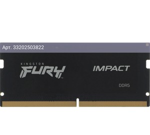 Оперативная память Kingston Fury Impact DDR5 - 16GB, 5600 МГц, SO-DIMM, CL40, RTL (kf556s40ib-16)