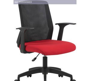 Кресло Cactus CS-MC222-BKRD, обивка: сетка/ткань, цвет: черный/темно-красный