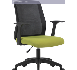 Кресло Cactus CS-MC222-BKGN, обивка: сетка/ткань, цвет: черный/салатовый