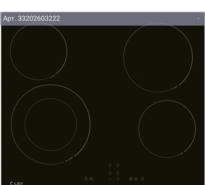 Варочная поверхность Lex EVH 641A BL черный (chpe000017)