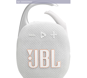 Колонка портативная JBL Clip 5, 7Вт, белый