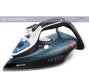 Утюг Vitek VT-8304 черный/белый/синий
