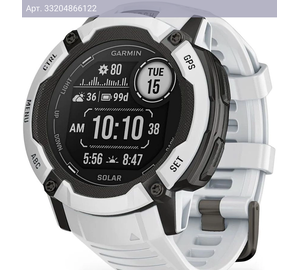 Смарт-часы GARMIN Instinct 2X Solar белый/черный (010-02805-04)