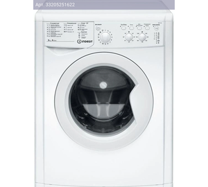 Стиральная машина средняя Indesit IWSC 5105 CIS, с фронтальной загрузкой, 5кг, 1000об/мин (869990629130)