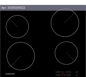 Варочная поверхность Samsung NZ64T3506AK/WT черный