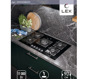 Газовая варочная поверхность Lex GVG 954 BBL черный (chao000431)
