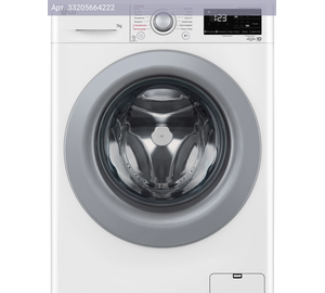 Стиральная машина средняя LG F2V3HS4W, с фронтальной загрузкой, 7кг, 1200об/мин, русский интерфейс