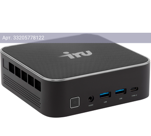 Неттоп IRU Tactio 525, AMD Ryzen 5 6600H, LPDDR5 16ГБ, SSD 512ГБ, AMD 660M, Windows 11 Pro, черный (2057781)