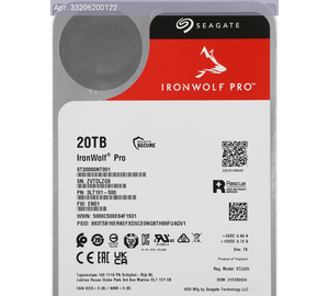 Жесткий диск Seagate Ironwolf Pro ST20000NT001 20TB, SATA III, 3.5