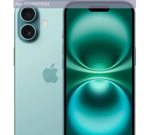 Смартфон Apple iPhone 16 A3287/128ГБ, бирюзовый, не активированный, ИНДИЯ без RuStore (myed3hn/a)