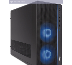 Компьютер IRU Game 510H6SEA, AMD Ryzen 5 5600, DDR4 16ГБ, SSD 512ГБ, NVIDIA RTX3050 6144МБ, FreeDOS, черный (2073973)