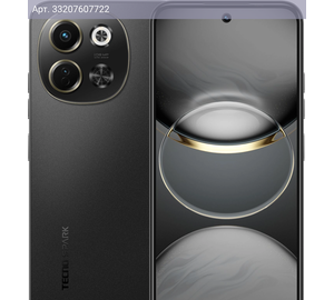 Смартфон Tecno Spark 30 5G 6ГБ/128ГБ, черный (kl8 128+6 midnight shadow)
