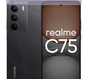 Смартфон Realme C75 RMX3941 8ГБ/128ГБ, черный (6941764450509)