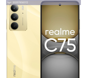 Смартфон Realme C75 RMX3941 8ГБ/256ГБ, золотой (6941764450530)